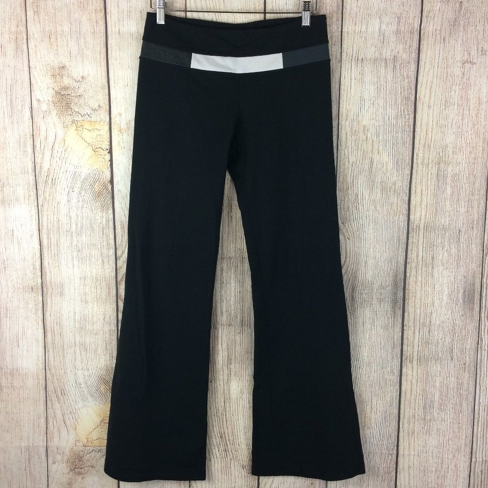 Lululemon Black Colorblock Bootcut Leggings Sz 8